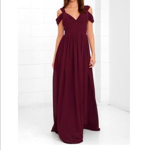 Lulu’s Make Me Move Burgundy Maxi Dress